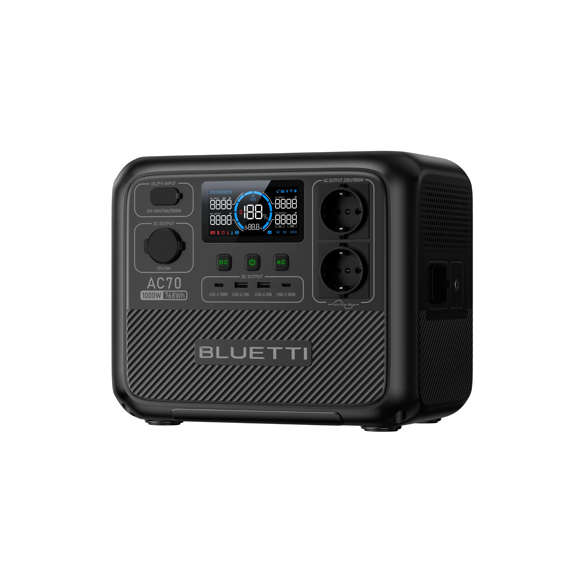 BLUETTI AC70 Tragbare Powerstation | 1000 W 768 Wh (Nur Für Deutschland) - Image 3