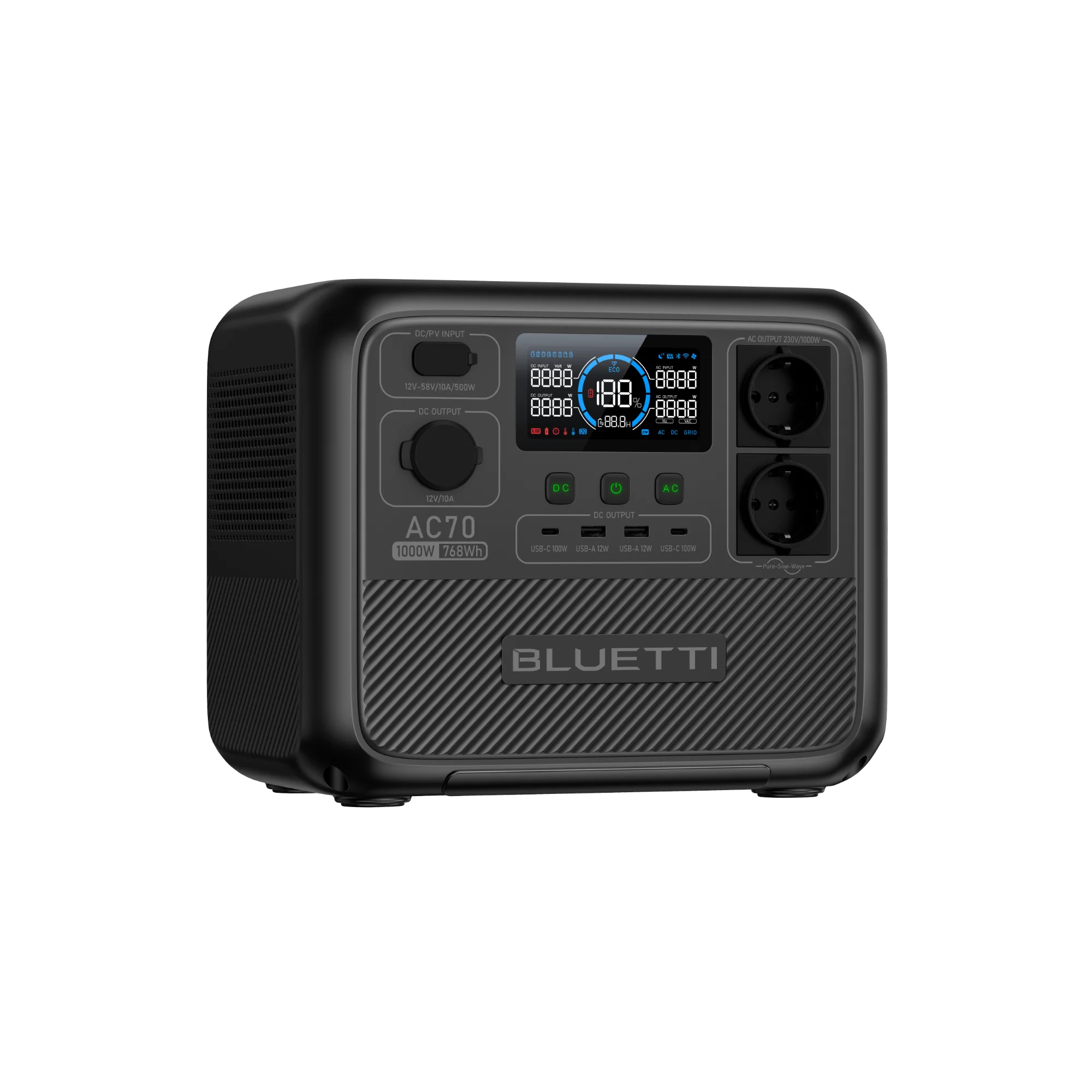 BLUETTI AC70 Tragbare Powerstation | 1000 W 768 Wh (Nur Für Deutschland) - Image 4