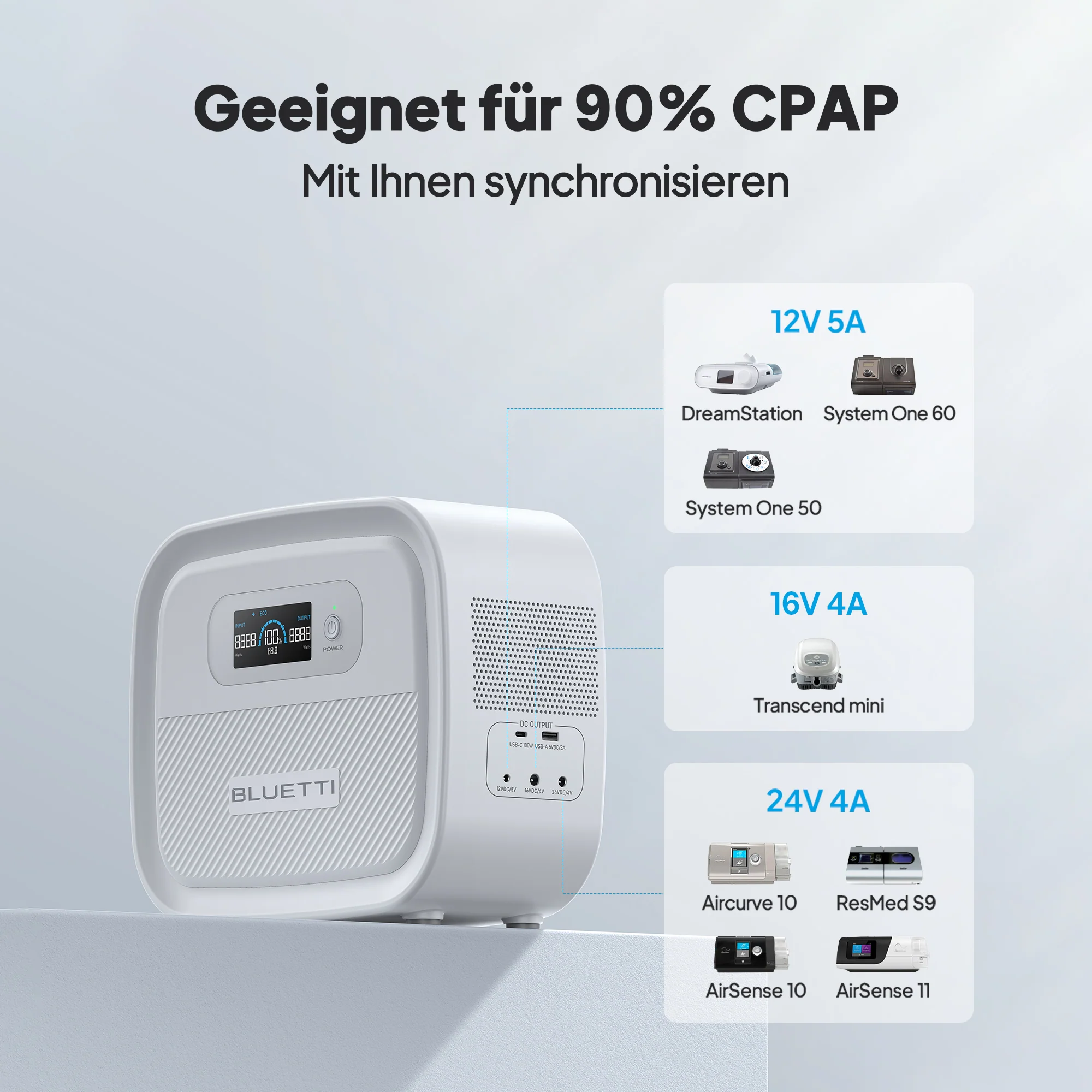 BLUETTI X60 614 Wh CPAP Power Bank für Camping/Reisen/Notfälle - Image 5