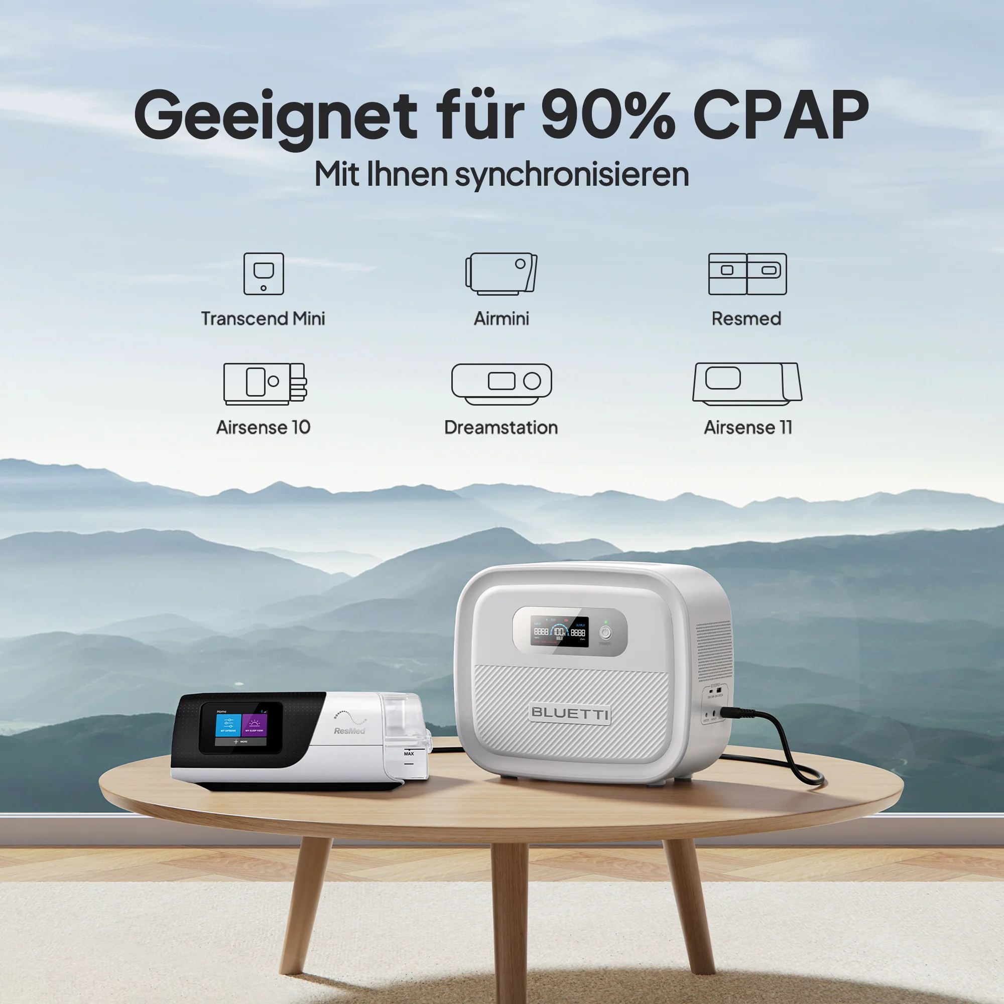 BLUETTI X60 614 Wh CPAP Power Bank für Camping/Reisen/Notfälle - Image 8