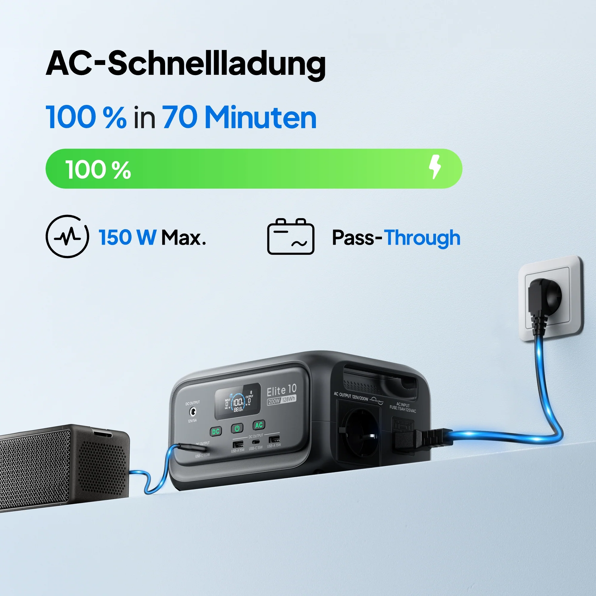 BLUETTI Elite 10 Mini Powerstation | 200 W 128 Wh (Nur Für Deutschland) - Image 10