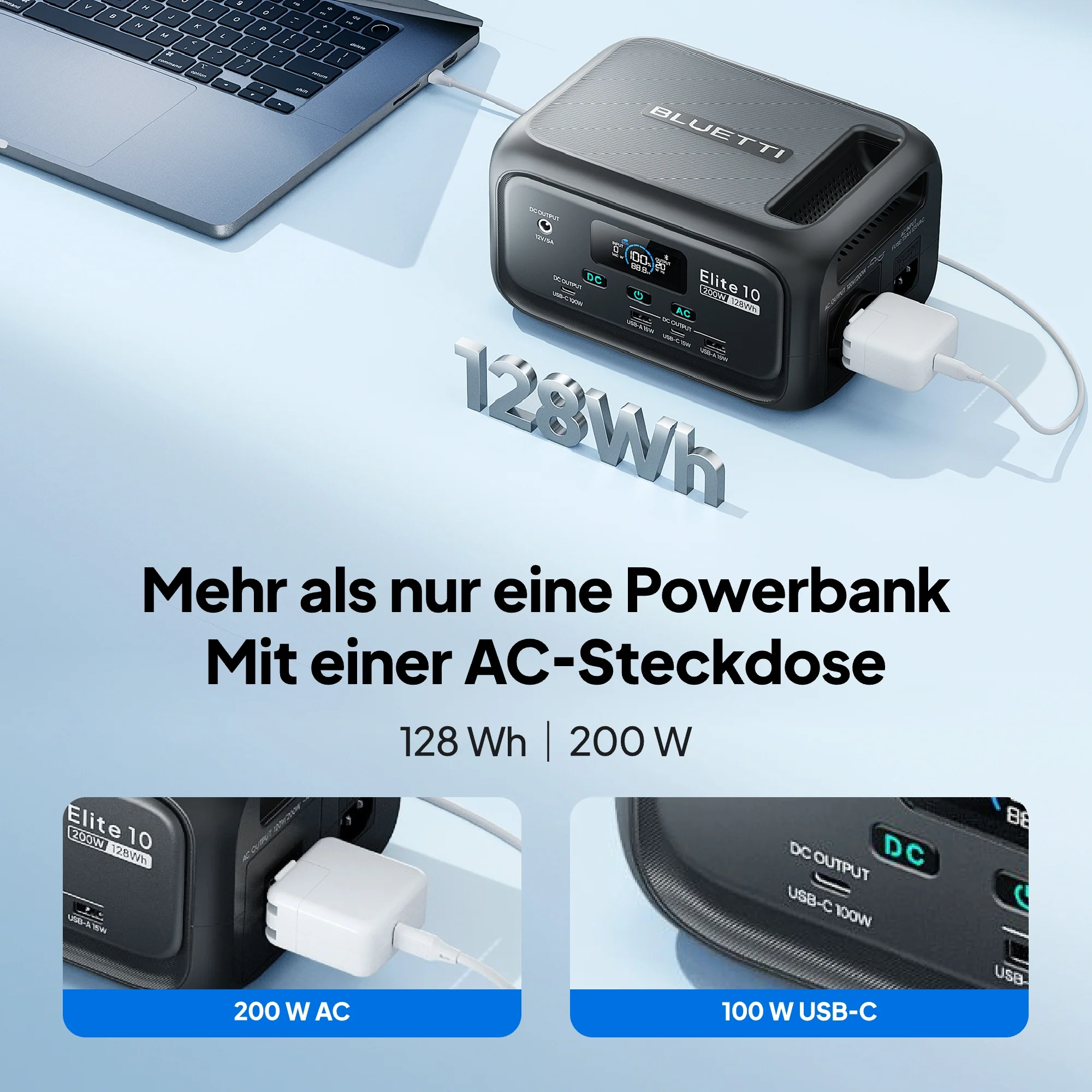BLUETTI Elite 10 Mini Powerstation | 200 W 128 Wh (Nur Für Deutschland) - Image 7