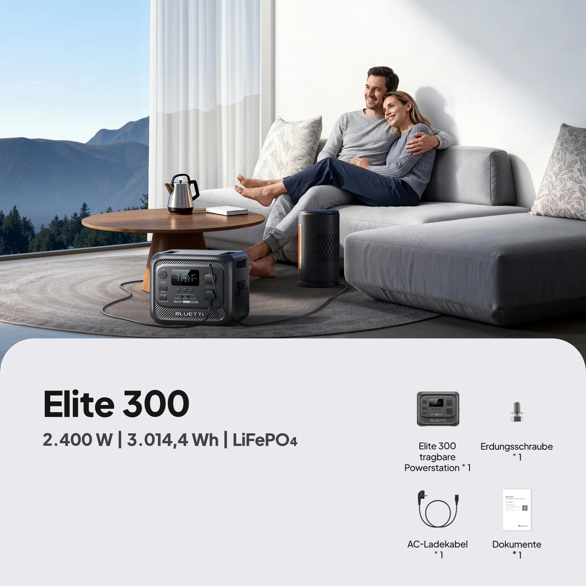 BLUETTI Elite 300 Tragbare Powerstation | 2.400W, 3.014,4Wh (Nur Für Deutschland) - Image 12